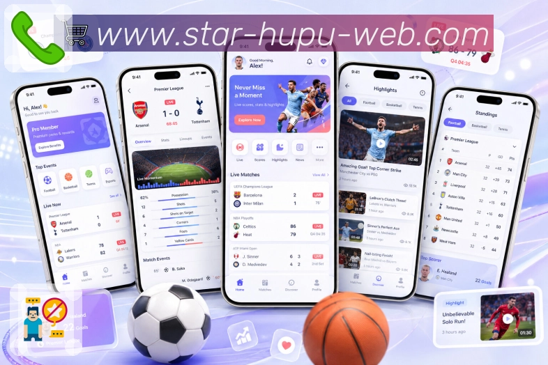 <strong>虎扑社区</strong>App栏目分区展示